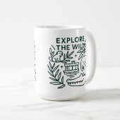 Oerwoud boottocht, themapark, minimalistisch ontwe koffiemok (Voorkant rechts)