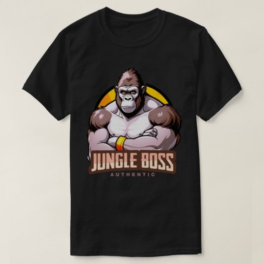 Oerwoud Boss - Grappige gorilla graphic - Gorilla T-shirt (Design voorkant)