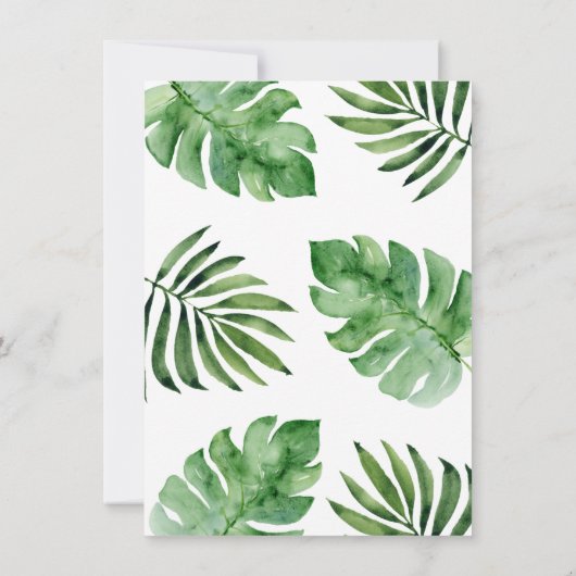 Oerwoud Boy Baby shower Flat Dank je wel Bedankkaart (Achterkant)