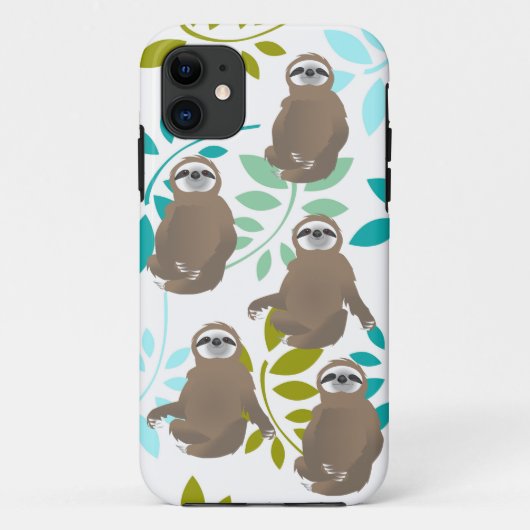 Oerwoud bruin zittende slaapluiaards Case-Mate iPhone case (Achterkant)