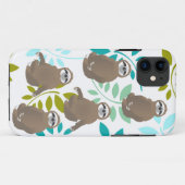 Oerwoud bruin zittende slaapluiaards Case-Mate iPhone case (Achterkant (horizontaal))