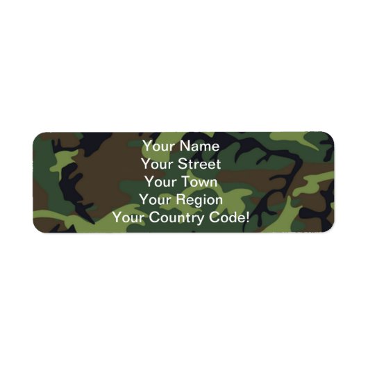 Oerwoud Camo Etiket (Voorkant)