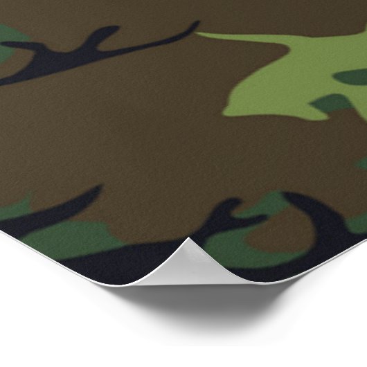 Oerwoud Camo Poster (Hoek)