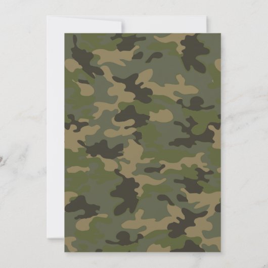 Oerwoud camouflage militaire verjaardag kaart (Achterkant)