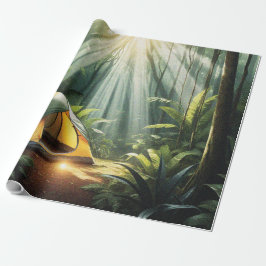 Oerwoud camping cadeaupapier