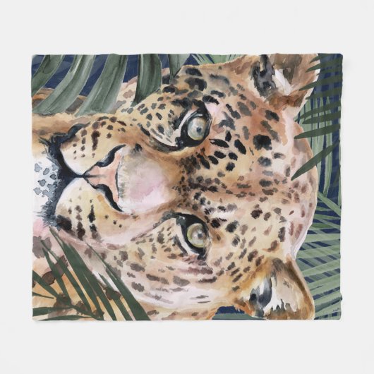 Oerwoud Cat - Cheetah Fleece Deken (Voorkant (Horizontaal))