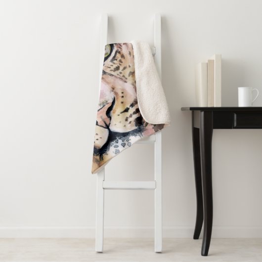 Oerwoud Cat - Cheetah Sherpa Deken (In situ)