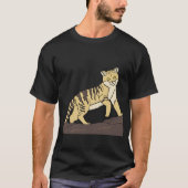 Oerwoud Cat Majestic Walk Zwart T-shirt (Voorkant)