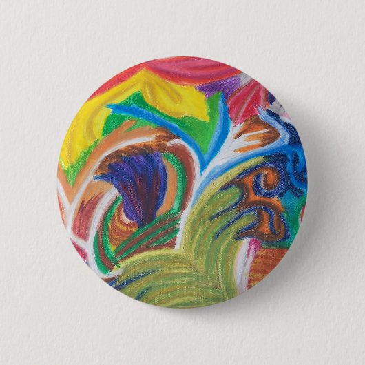 Oerwoud Cat Ronde Button 5,7 Cm (Voorkant)