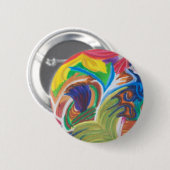 Oerwoud Cat Ronde Button 5,7 Cm (Voorkant /achterkant)