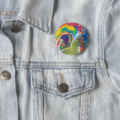 Oerwoud Cat Ronde Button 5,7 Cm (In situ)