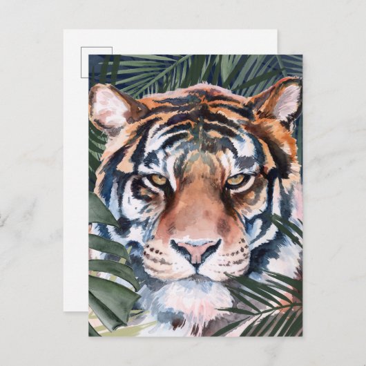 Oerwoud Cat - Tiger Briefkaart (Voorkant / Achterkant)