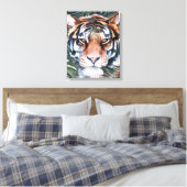 Oerwoud Cat - Tiger Canvas Afdruk (Insitu (Slaapkamer))