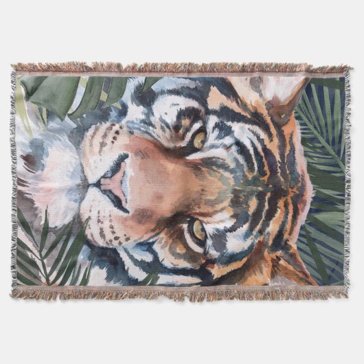 Oerwoud Cat - Tiger Deken (Voorkant)