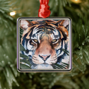 Oerwoud Cat - Tiger Metalen Ornament