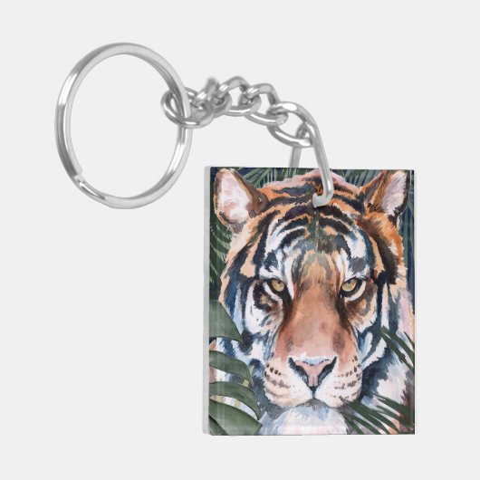 Oerwoud Cat - Tiger Sleutelhanger (Voorkant Links)