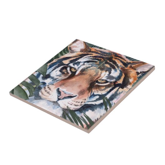 Oerwoud Cat - Tiger Tegeltje (Zijkant)