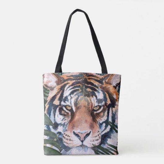 Oerwoud Cat - Tiger Tote Bag (Achterkant)