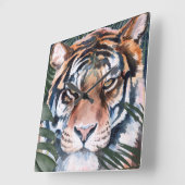 Oerwoud Cat - Tiger Vierkante Klok (Hoek)