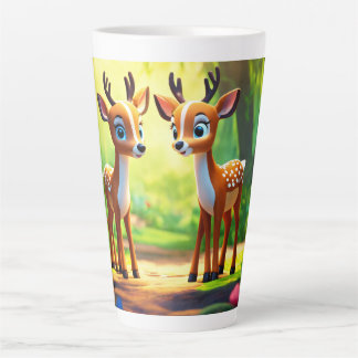 Oerwoud Chat Schattige Herten Ontwerp Latte Mok