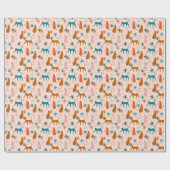 Oerwoud Cheetah: Funky Tropical Pattern. Cadeaupapier (Vlak)