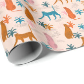 Oerwoud Cheetah: Funky Tropical Pattern. Cadeaupapier (Rol Hoek)