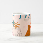Oerwoud Cheetah: Funky Tropical Pattern. Koffiemok (Center)
