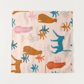 Oerwoud Cheetah: Funky Tropical Pattern. Wandkleed (Voorkant (horizontaal))