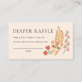 Oerwoud Cheetah Safari Wilde Dier Luier Raffle Informatiekaartje (Voorkant)