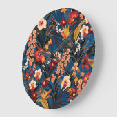 Oerwoud Chic: donkerblauw exotisch. Grote Klok (Hoek)
