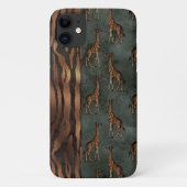  Oerwoud Chic Tiger Giraffe Case-Mate iPhone Case (Achterkant)