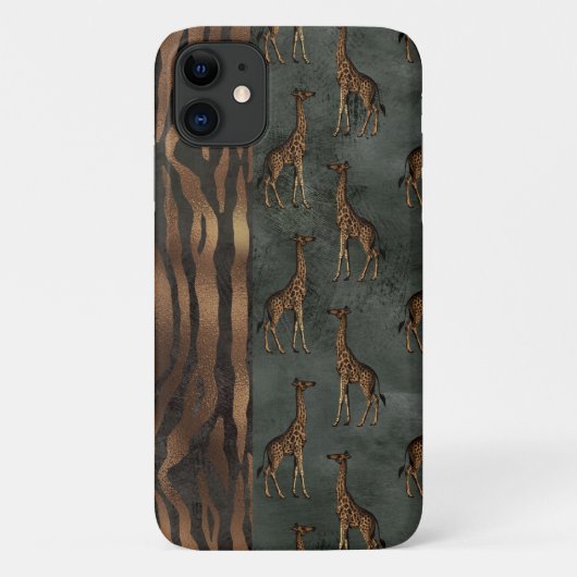  Oerwoud Chic Tiger Giraffe Case-Mate iPhone Case (Achterkant)