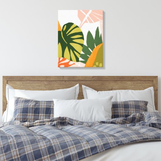 Oerwoud Collage I Canvas Afdruk (Insitu (Slaapkamer))