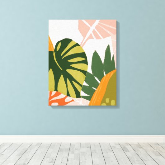 Oerwoud Collage I Canvas Afdruk (Insitu (Houten vloer))