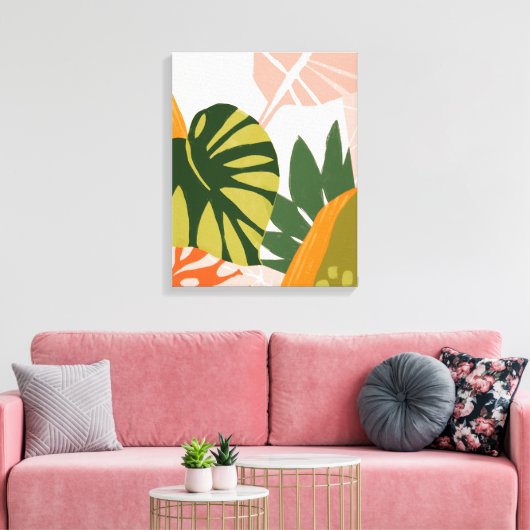 Oerwoud Collage I Canvas Afdruk (Insitu (Woonkamer))