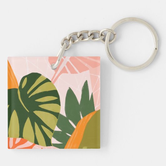 Oerwoud Collage I Sleutelhanger (Achterkant)