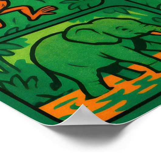 Oerwoud Comic Fun Poster (Hoek)