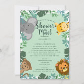 Oerwoud Critters Baby shower per post Kaart (Voorkant)