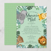 Oerwoud Critters Baby shower per post Kaart (Voorkant / Achterkant)