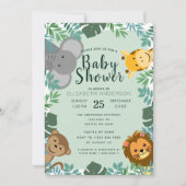 Oerwoud Critters Baby shower Uitnodiging (Voorkant)