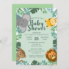Oerwoud Critters Baby shower Uitnodiging