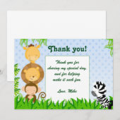 Oerwoud Dank je creditcard Birthday Baby Boy Showe Bedankkaart (Voorkant / Achterkant)