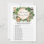 Oerwoud die de beste Baby shower-Kaart kent Kaart (Voorkant)