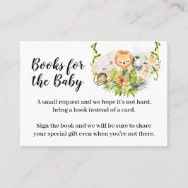 Oerwoud Dier Breng een Baby shower boekje Plaatskaartje