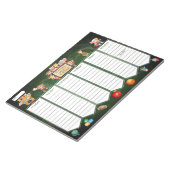 Oerwoud Dier Kinder Weekly School Activiteit Plann Notitieblok (Schuin)