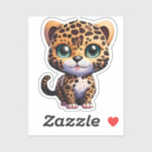 Oerwoud Dier Kitten Leopard Cub Kitty Cat Sticker (Vel)