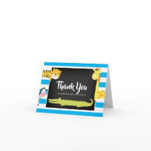 Oerwoud Dier Krijtbord Baby shower Dank u