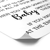 Oerwoud Dier Zeg niet dat het Baby shower van het Poster (Hoek)