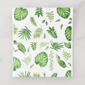 Oerwoud Dieren 1e Verjaardag Baby shower Groen Plaatskaartje (Binnenkant ongevouwen)