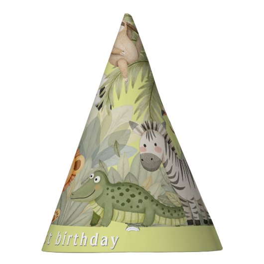 Oerwoud Dieren 1e verjaardag Feesthoedjes (Rechts)